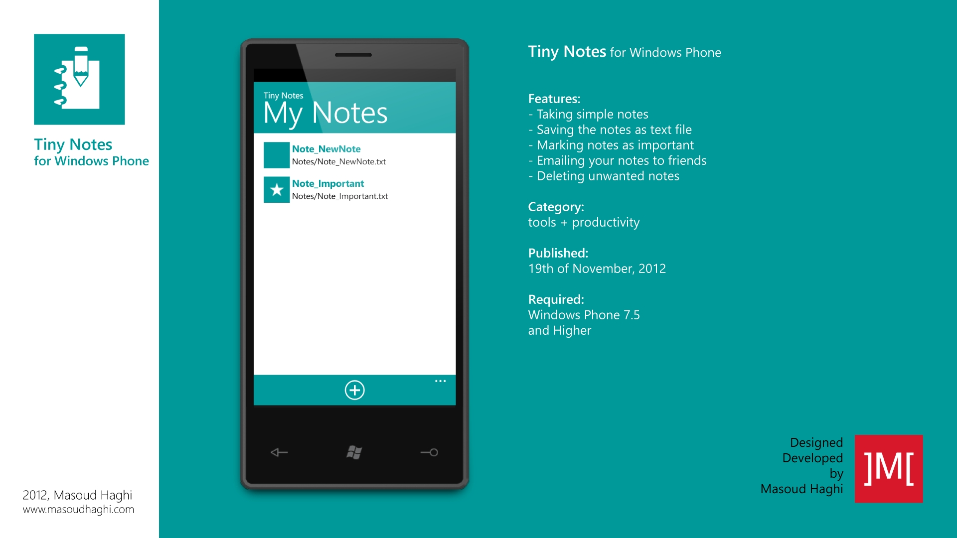 Tiny Notes – Minimal Note‑Taking App for Windows Phone